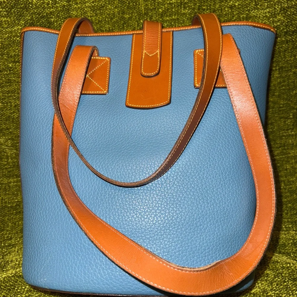 Dooney and Bourke R172 North South Tote in Mediterranean Blue - Picture 4 of 14